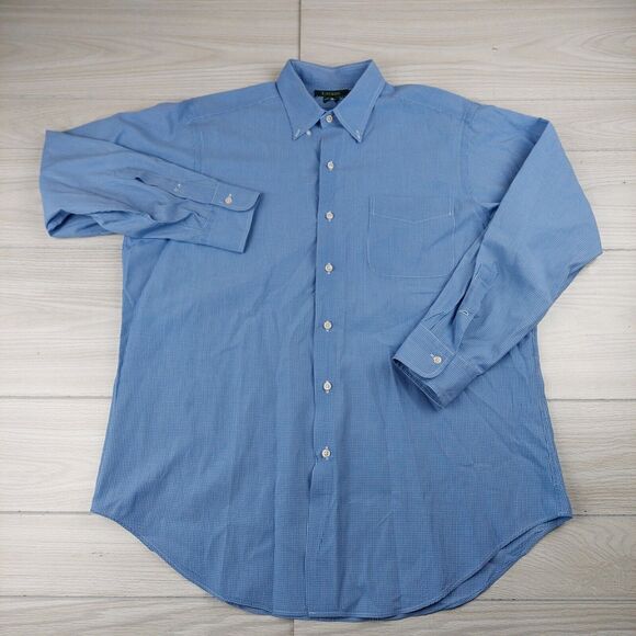 Lauren Ralph Lauren Shirt Mens 16 32/33 Long Sleeve Button Down Gingham Check - Picture 1 of 6